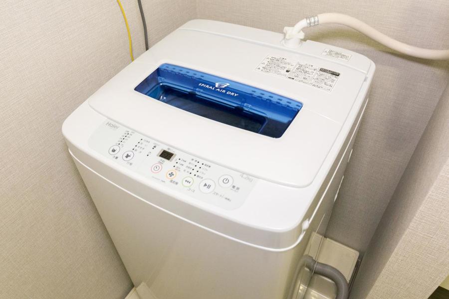 洗濯機は室内設置。雨風に晒されることがないため衛生面も安心です