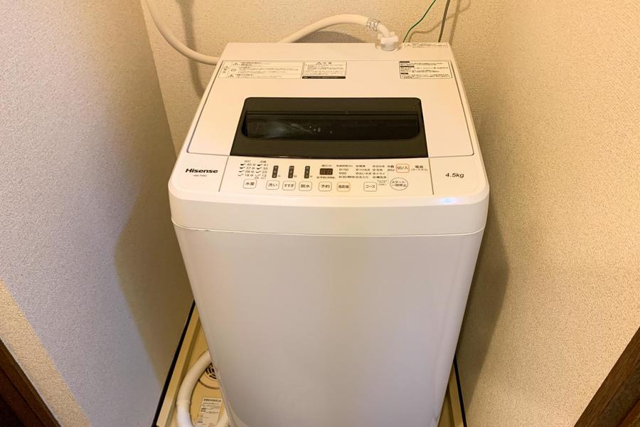 洗濯機は室内置きタイプ。衛生面・防犯面ともに安心