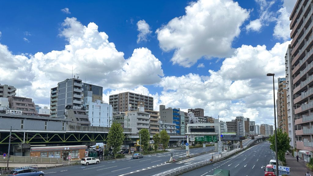 大森海岸駅周辺の大通り