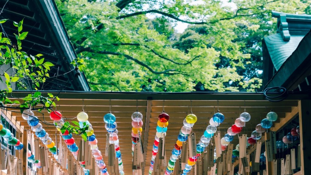 川越氷川神社にある風鈴回廊