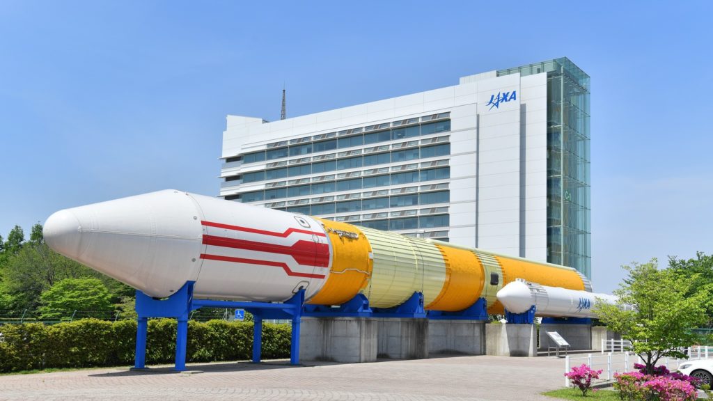 JAXA筑波宇宙センターにあるロケットの実機