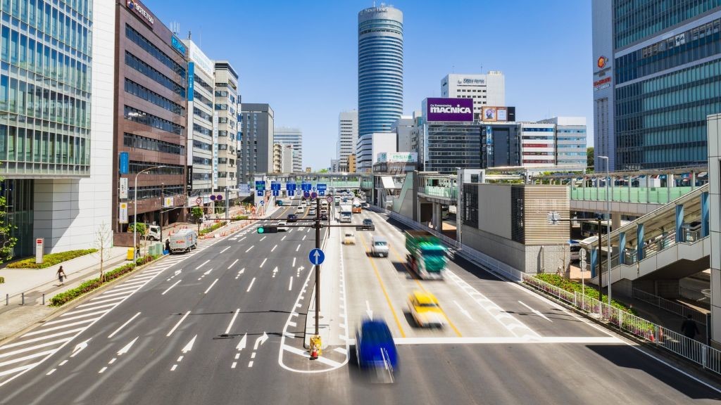 新横浜駅前の様子