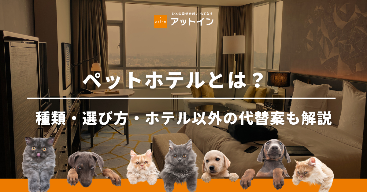 ペットホテルとは？種類・選び方・ホテル以外の代替案も解説