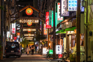 夜の野毛　飲食店街