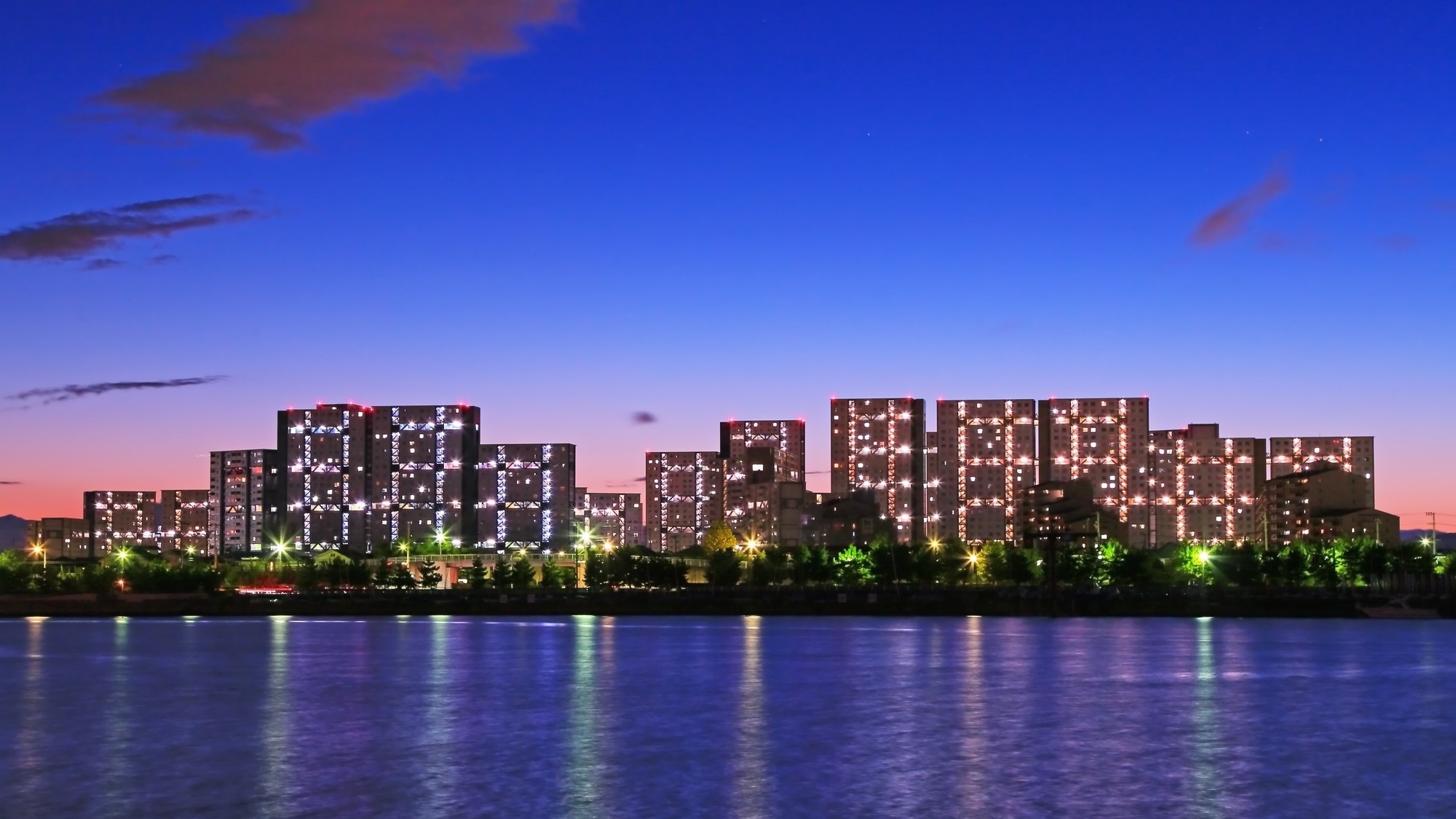 芦屋シーサイドタウンの夜景