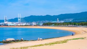 潮芦屋の人口ビーチ