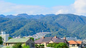 六甲山と芦屋の景観