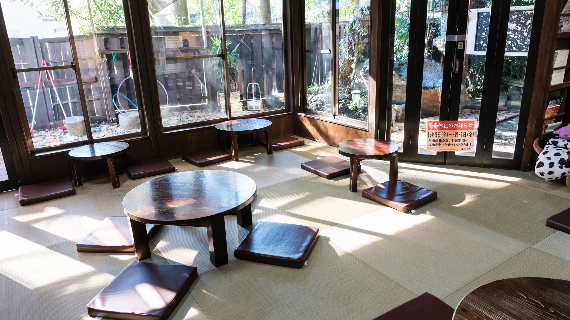 湯守の里の休憩スペース