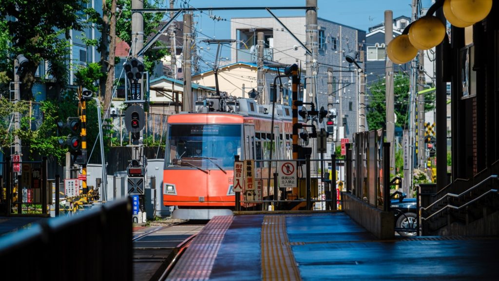 世田谷線を走る路面電車
