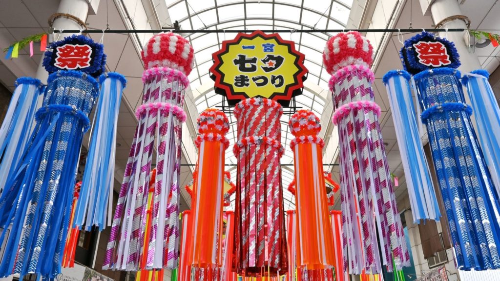 本町商店街での七夕祭りの様子