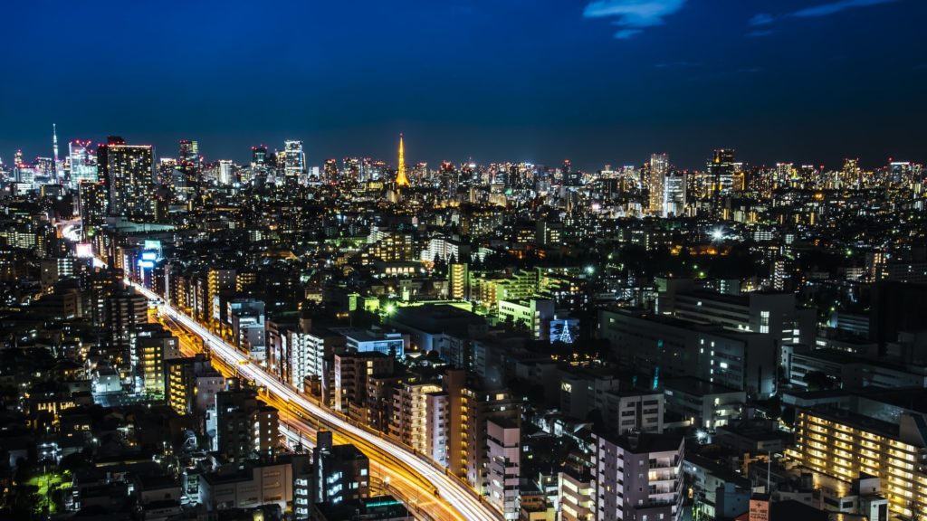 スカイキャロット展望ロビーからの夜景