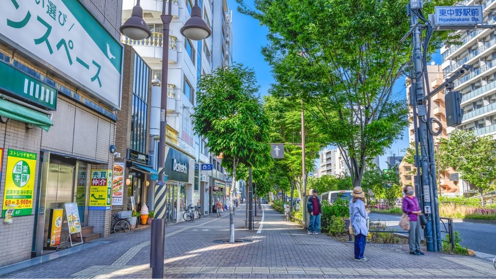 中野駅周辺の街並み