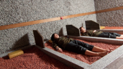 ルビーパレスの麦飯石サウナ