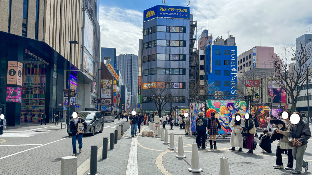 アニメイト池袋本店がある「アニメイト通り」の様子